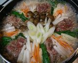 韓国　牛肉の寄せ鍋　プルコギチョンゴル作り方4写真