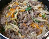 韓国　牛肉の寄せ鍋　プルコギチョンゴル作り方5写真