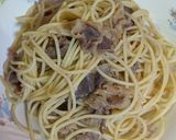簡単★牛こま肉のめんぽん醤油パスタ作り方3写真