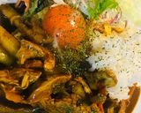 １袋→２皿カレー●細切り具材の卵カレー作り方4写真