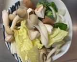 お一人様オム親子丼味根菜たっぷり野菜炒め作り方9写真