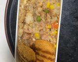 レンジ簡単ピリ辛中華風梅照味炒飯弁当作り方15写真