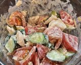 ささみとトマトときゅうりの七味マヨ和え作り方3写真