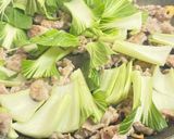 青梗菜と豚肉のにんにくオイスター炒め作り方6写真