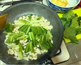 超簡単♩厚揚げと小松菜の鶏ひき肉甘辛炒め作り方3写真