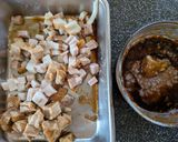 叉焼・茹で卵・マカロニ・ポテトの集合サラダ作り方1写真