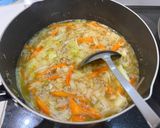 野菜たっぷり♪豚挽肉のちゃんぽん風スープ作り方4写真