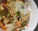 お一人様野菜たっぷり梅すき焼き味親子丼作り方19写真