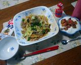 焼きそばソースで！簡単にも！野菜炒め弁当作り方38写真