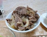簡単牛丼新玉葱エリンギ入り作り方8写真