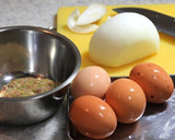 即席お弁当おかず♪椎茸新玉ねぎの卵炒め♥作り方1写真