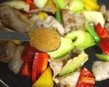 セロリとパプリカの豚味噌炒め作り方3写真