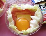 卵とチーズのキャベツ包み♪作り方3写真