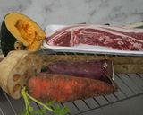 豚バラ肉と秋の根菜～こってり甘辛揚げ作り方1写真