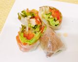 栄養士の卵☆簡単！野菜たっぷり生春巻き作り方4写真