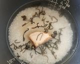 あごだしでセリ炊き込みご飯☆弁当おにぎり作り方1写真