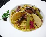 ホタルイカと春野菜の塩辛パスタ作り方5写真
