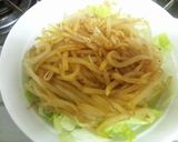 簡単！もやし＆レタスの焼き肉丼作り方3写真