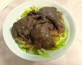 簡単！もやし＆レタスの焼き肉丼作り方4写真