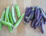 紫えんどう(グリーンピース)の豆ご飯作り方1写真