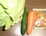 柿の種入り、コールスロー作り方1写真