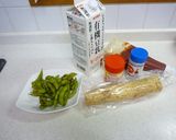 簡単　長イモ枝豆　de　豆乳クリーム煮作り方1写真