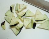 ➏ お茄子と大葉の甘味噌和え ➏作り方1写真