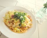 フライパンだけで作るイカ塩辛スパゲティ♪作り方6写真