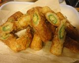 竹輪にin!オクラの天ぷら♪作り方3写真