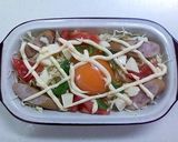 野菜もたっぷり　チーズとたまごのココット作り方2写真