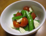 スナップえんどうとトマトのサラダ作り方3写真