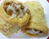 油揚げに入れて♬チーズ入り納豆ご飯作り方3写真