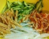 大根と胡瓜の千切り和風サラダ作り方4写真
