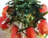大根と胡瓜の千切り和風サラダ作り方5写真