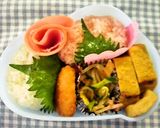 息子のお弁当に考案~葱(ニラ)玉子焼き☠作り方7写真