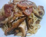 スモーク鴨とキノコのパスタ作り方6写真