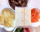 韓国料理 カラフル韓国のり巻き キムパブ作り方5写真