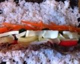 韓国料理 カラフル韓国のり巻き キムパブ作り方6写真