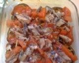 なすとズッキーニのオイルサーディン焼き作り方5写真