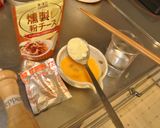 カップスープでふわとろカルボナーラ風丼作り方1写真