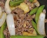 新じゃがいもとスナップエンドウの牛肉炒め作り方5写真