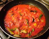 まかない仕様、夏野菜のトマトパスタ作り方5写真