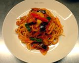 まかない仕様、夏野菜のトマトパスタ作り方7写真