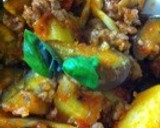 ♥ナスと挽肉のトマトソース炒め♥作り方4写真