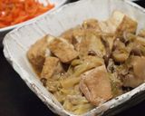 材料二つ　鶏とキャベツの重ね煮作り方8写真