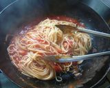 モッツァレラとトマト缶のスパゲティ作り方5写真