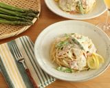アスパラガスのレモンクリームパスタ作り方9写真