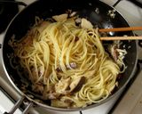 アジの開きとエリンギのパスタ作り方7写真