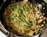 アジの開きとエリンギのパスタ作り方8写真