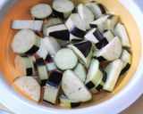 茄子の味噌炒めチーズ焼き作り方1写真